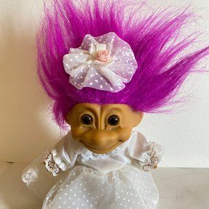 Bride and Groom RussTroll 4" Wedding Dolls circa 1